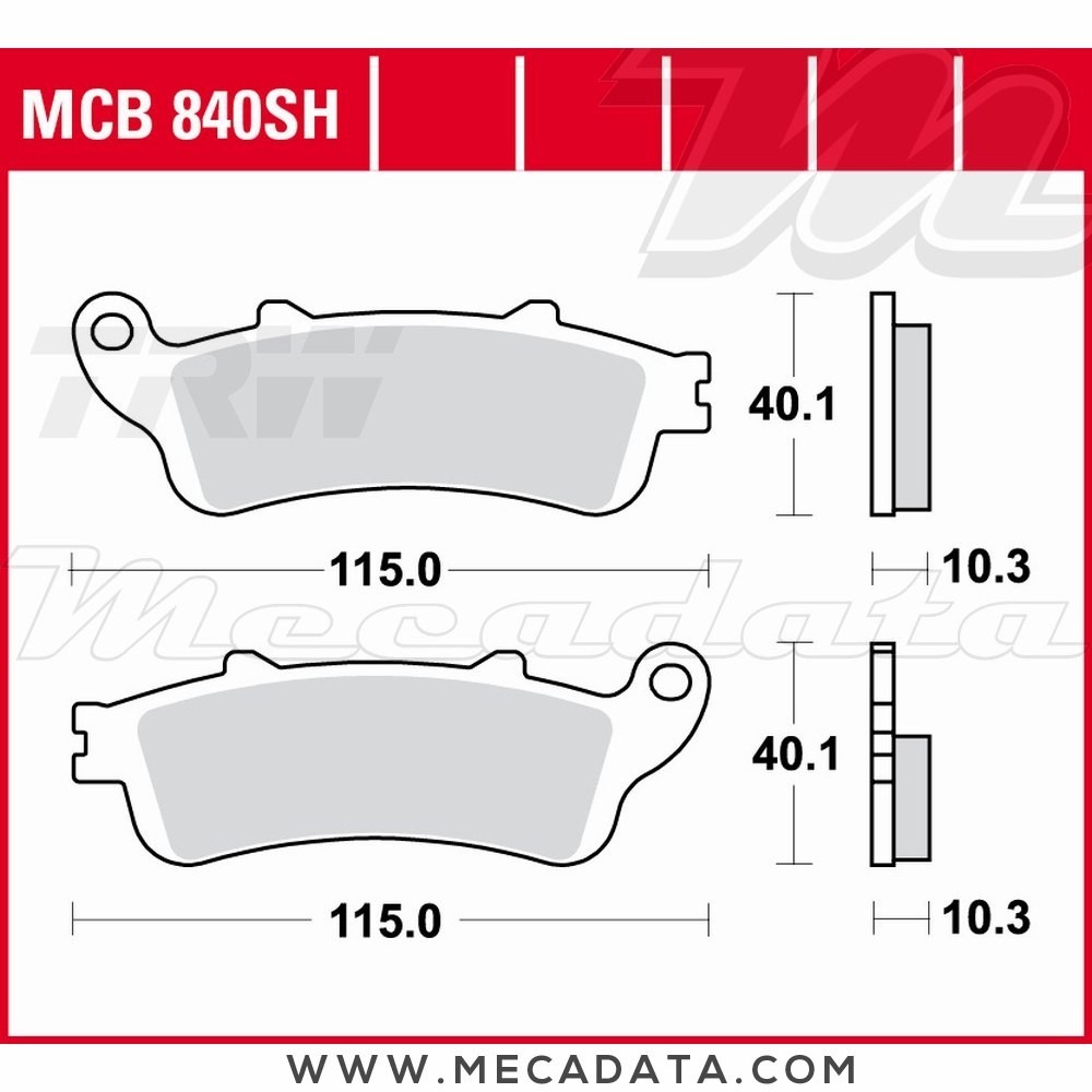 Plaquettes de frein Arrière ~ TRW Lucas MCB 840 SH 