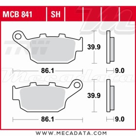 Plaquettes de frein Arrière ~ TRW Lucas MCB 841 