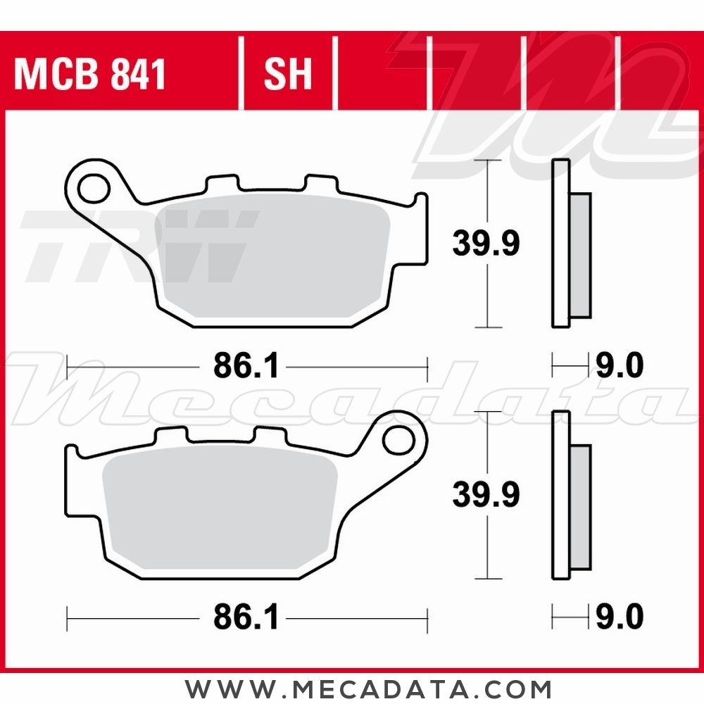 Plaquettes de frein Arrière ~ TRW Lucas MCB 841 