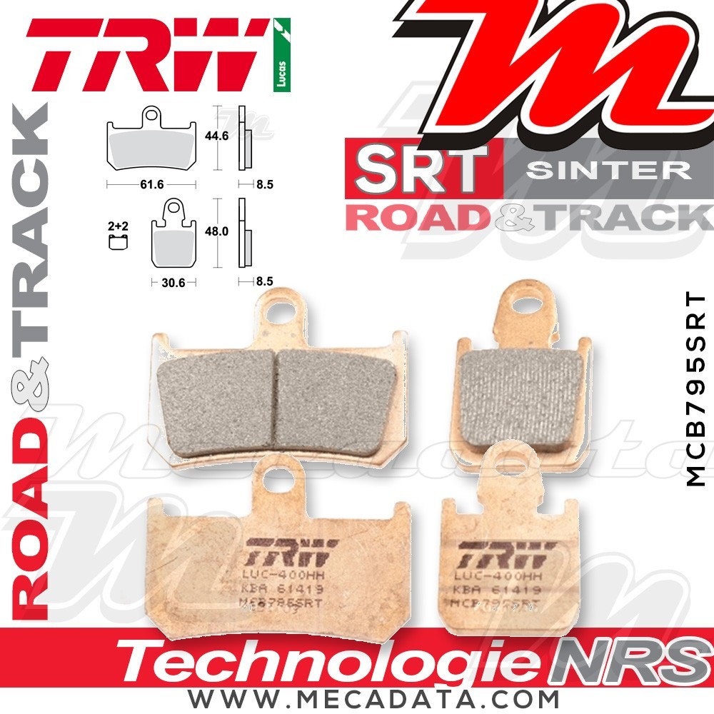 Plaquettes de frein Avant ~ TRW Lucas MCB 795 SRT 