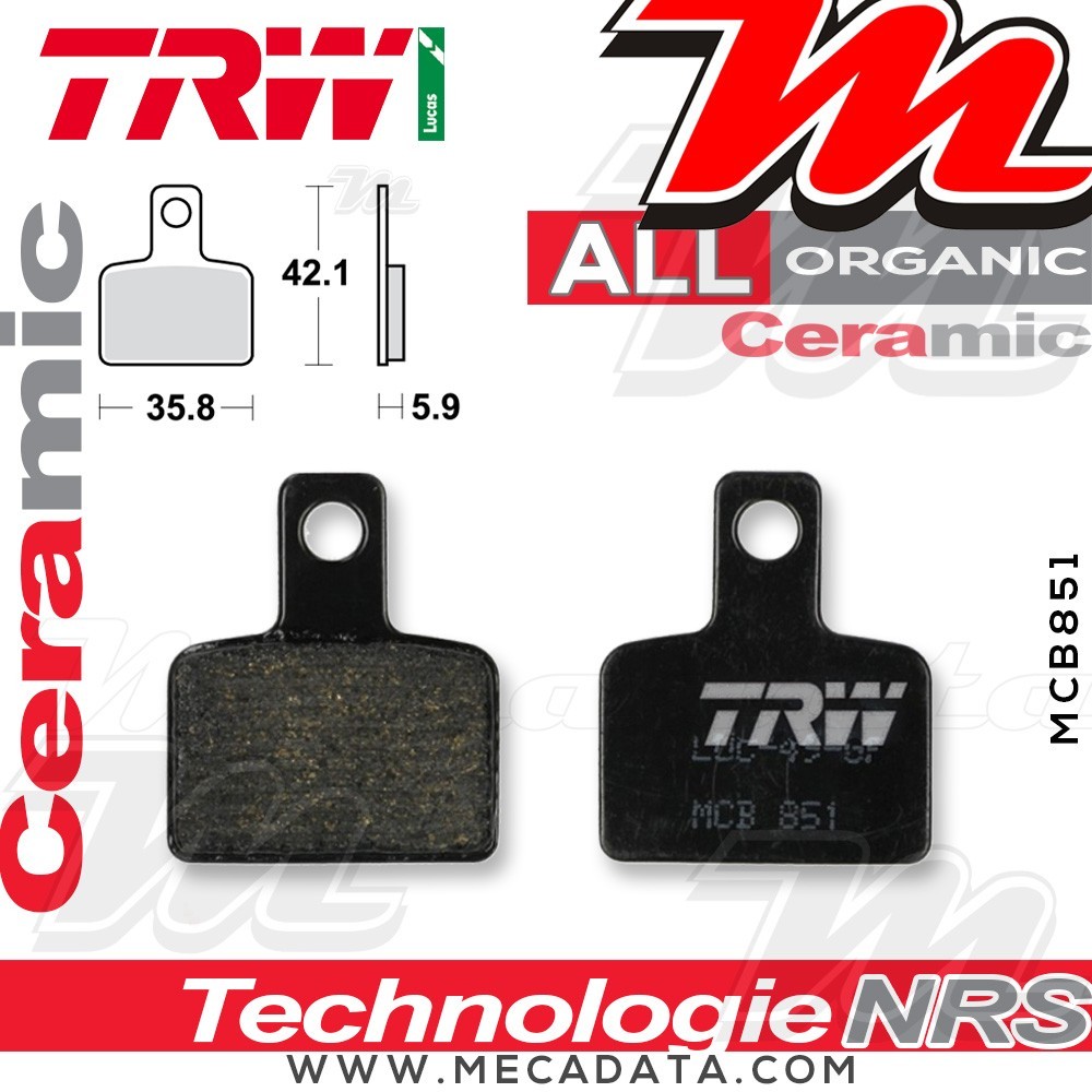 Plaquettes de frein Arrière ~ TRW Lucas MCB 851 