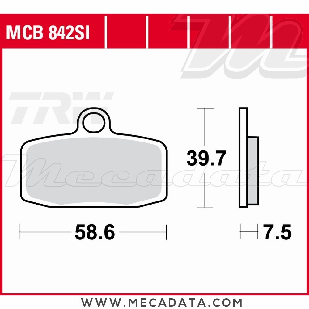 Plaquettes de frein Avant ~ TRW Lucas MCB 842 SI 