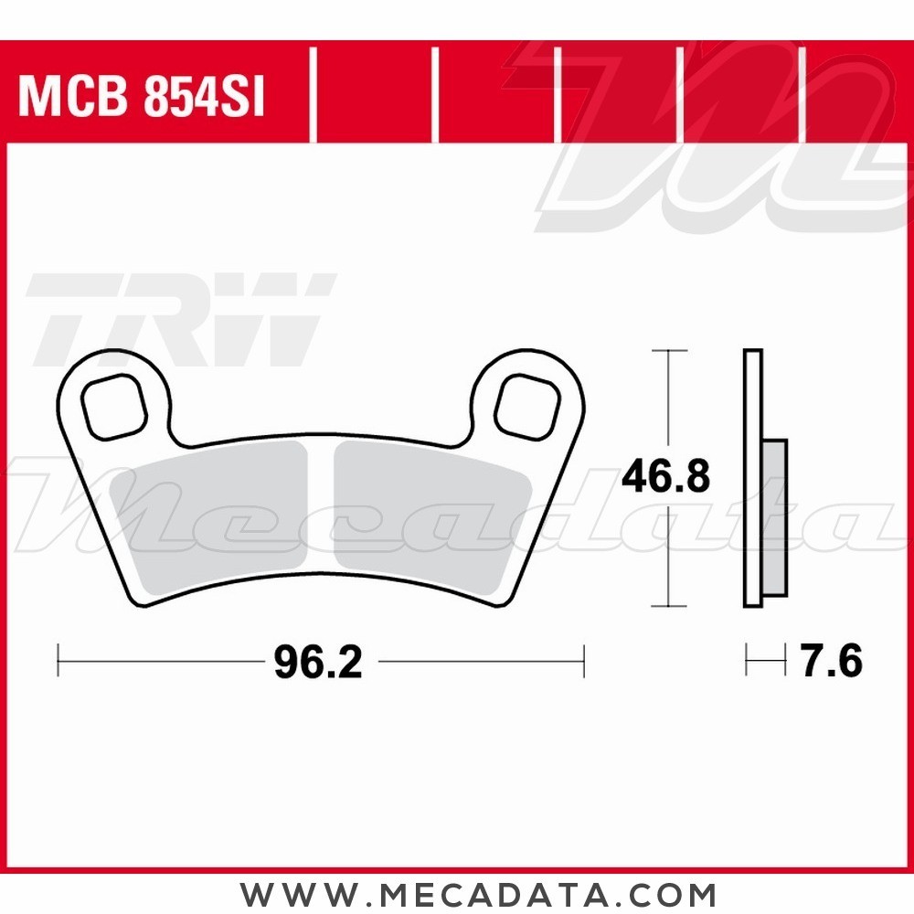 Plaquettes de frein Avant ~ TRW Lucas MCB 854 SI 