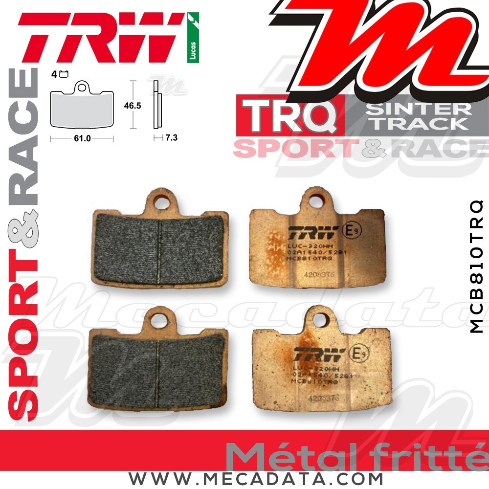 Plaquettes de frein Avant ~ TRW Lucas MCB 810 TRQ 