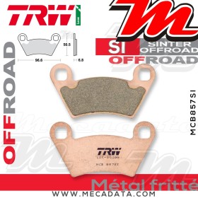 Plaquettes de frein Arrière ~ TRW Lucas MCB 857 SI 