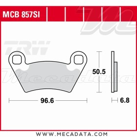 Plaquettes de frein Arrière ~ TRW Lucas MCB 857 SI 