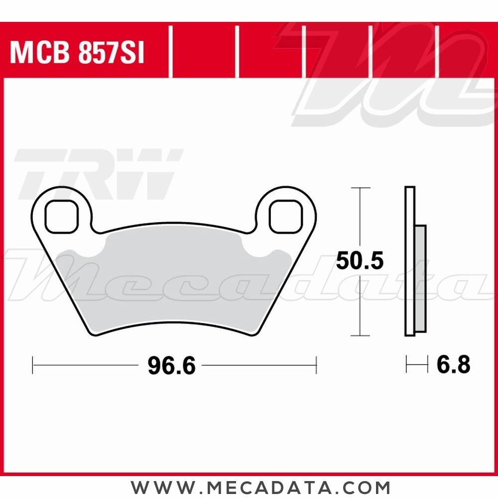 Plaquettes de frein Arrière ~ TRW Lucas MCB 857 SI 