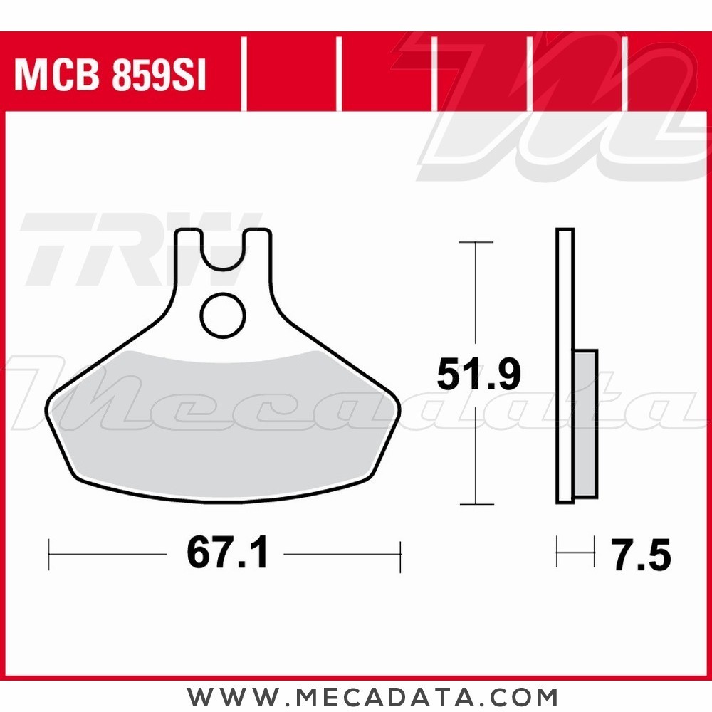 Plaquettes de frein Avant ~ TRW Lucas MCB 859 SI 