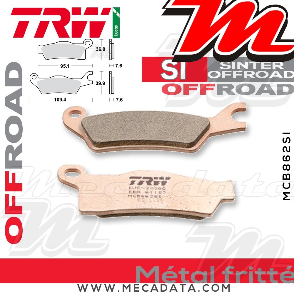 Plaquettes de frein Avant ~ TRW Lucas MCB 862 SI 