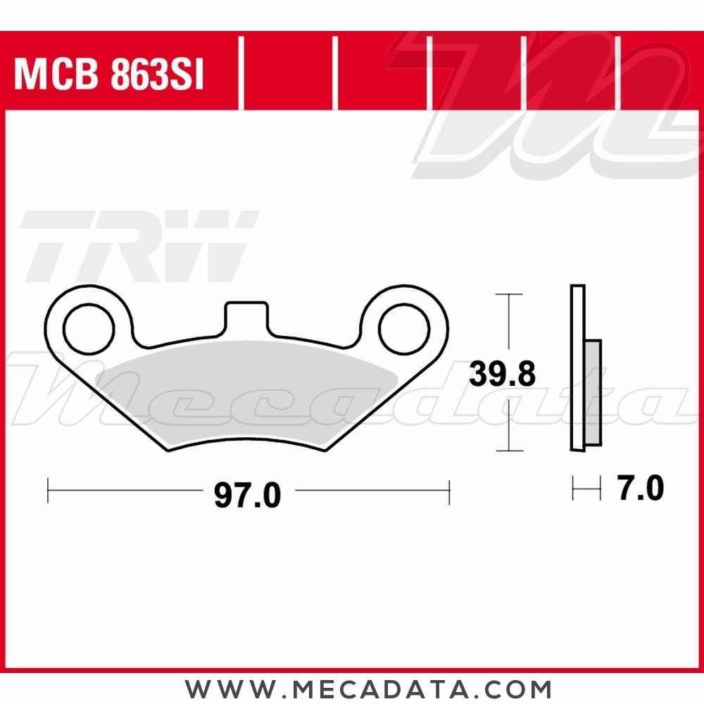 Plaquettes de frein Avant ~ TRW Lucas MCB 863 SI 
