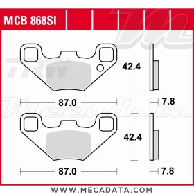 Plaquettes de frein Arrière ~ TRW Lucas MCB 868 SI 