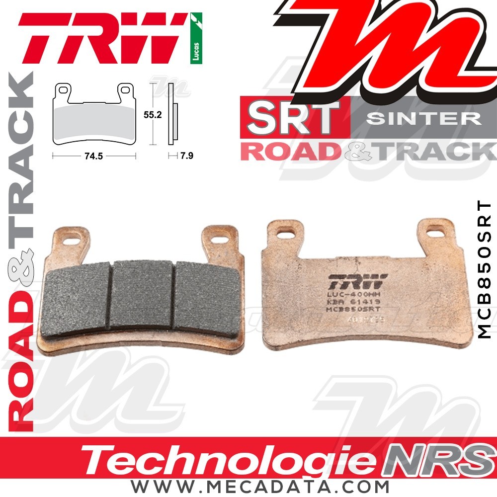 Plaquettes de frein Avant ~ TRW Lucas MCB 850 SRT 