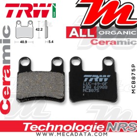 Plaquettes de frein Arrière ~ TRW Lucas MCB 875 P 