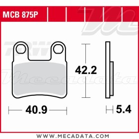 Plaquettes de frein Arrière ~ TRW Lucas MCB 875 P 