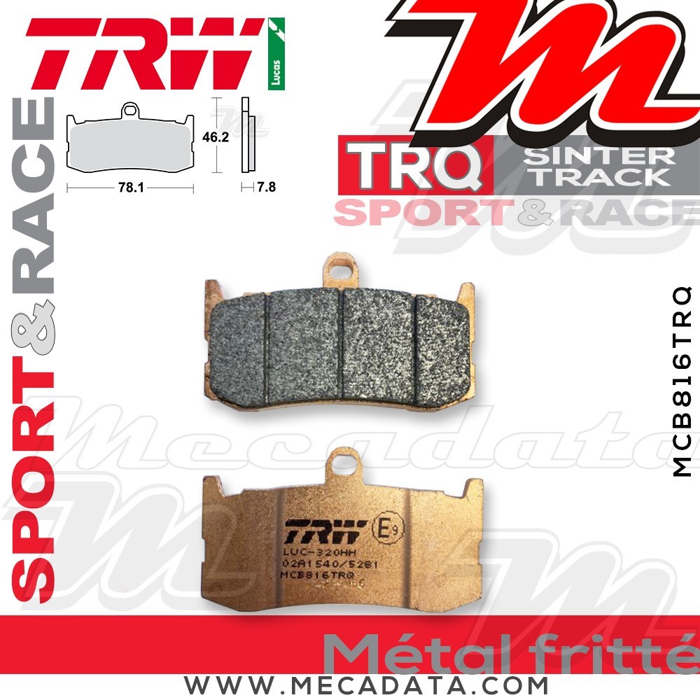 Plaquettes de frein Avant ~ TRW Lucas MCB 816 TRQ 