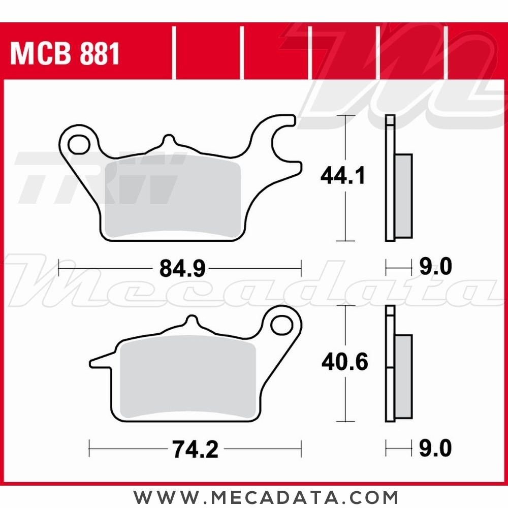 Plaquettes de frein Avant ~ TRW Lucas MCB 881 