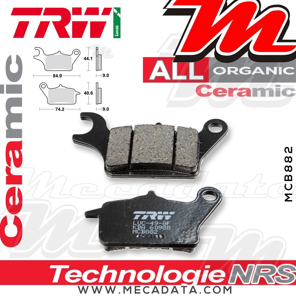 Plaquettes de frein Avant ~ TRW Lucas MCB 882 