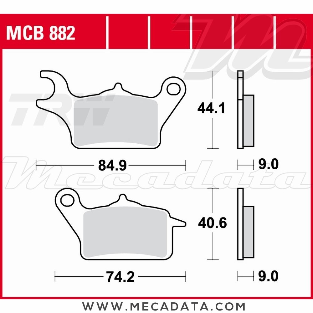 Plaquettes de frein Avant ~ TRW Lucas MCB 882 
