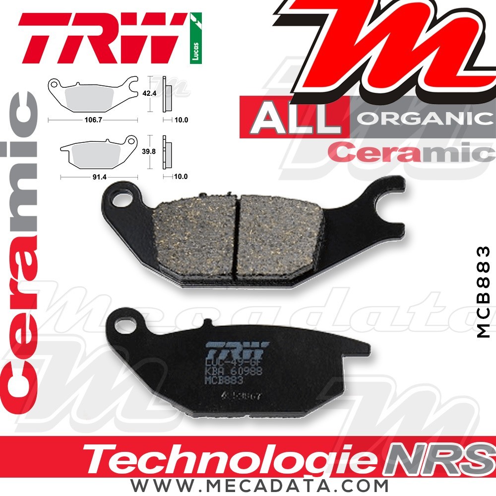 Plaquettes de frein Arrière ~ TRW Lucas MCB 883 