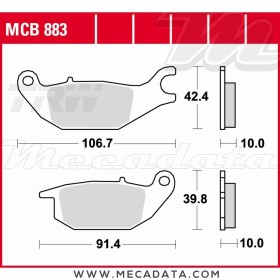 Plaquettes de frein Arrière ~ TRW Lucas MCB 883 