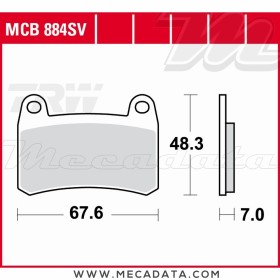 Plaquettes de frein Avant ~ TRW Lucas MCB 884 SV 