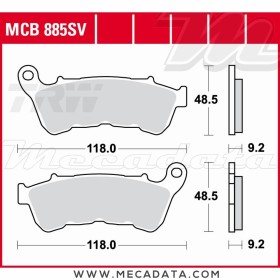 Plaquettes de frein Avant ~ TRW Lucas MCB 885 SV 