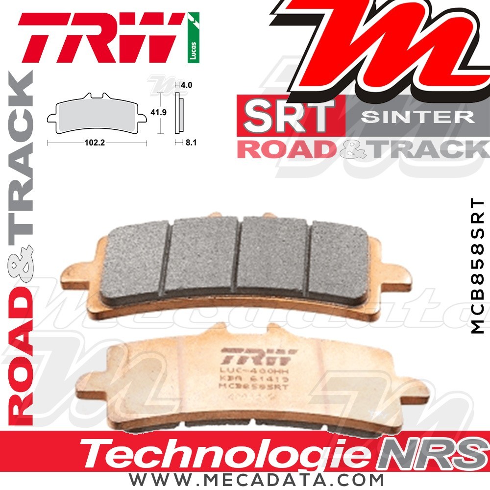 Plaquettes de frein Avant ~ TRW Lucas MCB 858 SRT 