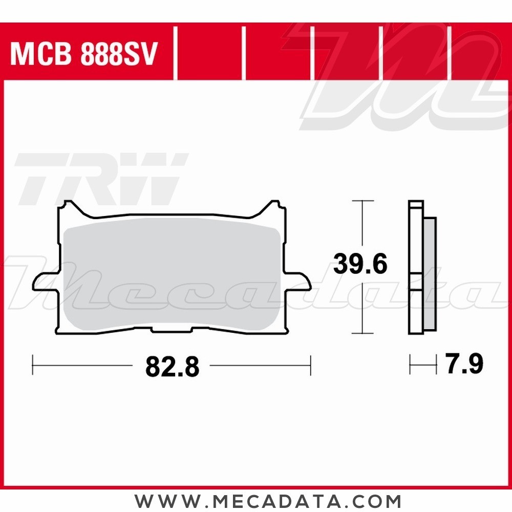 Plaquettes de frein Avant ~ TRW Lucas MCB 888 SV 