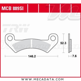 Plaquettes de frein Arrière ~ TRW Lucas MCB 889 SI 