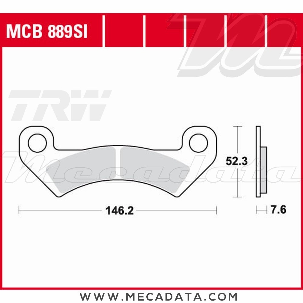 Plaquettes de frein Arrière ~ TRW Lucas MCB 889 SI 