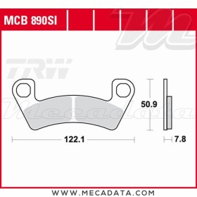 Plaquettes de frein Arrière ~ TRW Lucas MCB 890 SI 