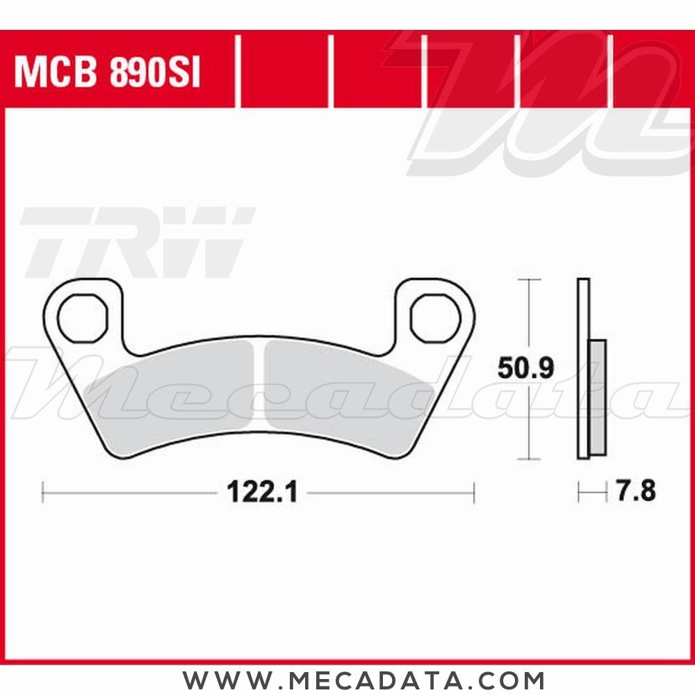 Plaquettes de frein Arrière ~ TRW Lucas MCB 890 SI 