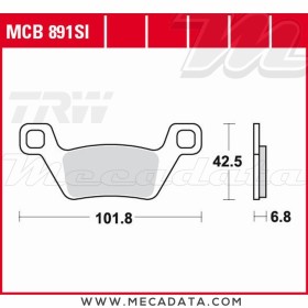 Plaquettes de frein Arrière ~ TRW Lucas MCB 891 SI 