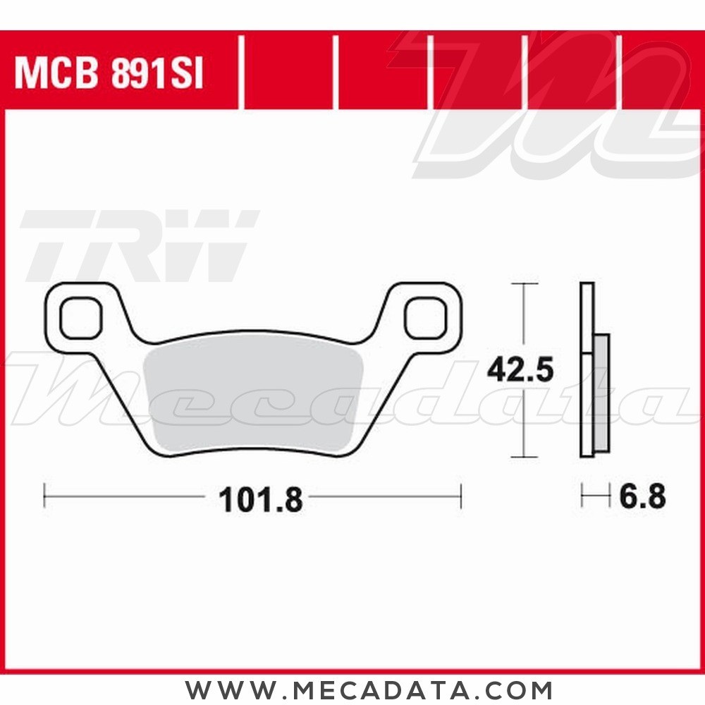 Plaquettes de frein Arrière ~ TRW Lucas MCB 891 SI 