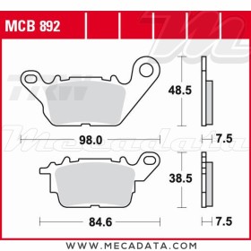 Plaquettes de frein Avant ~ TRW Lucas MCB 892 