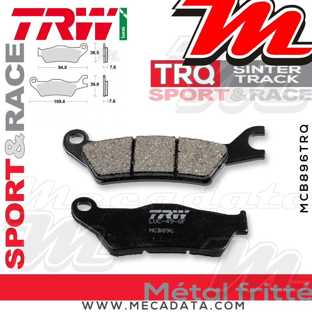 Plaquettes de frein Avant ~ TRW Lucas MCB 896 TRQ 