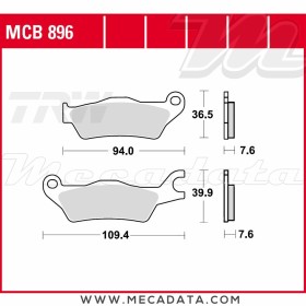 Plaquettes de frein Avant ~ TRW Lucas MCB 896 TRQ 