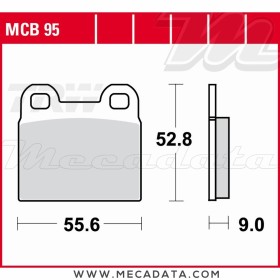 Plaquettes de frein Avant ~ TRW Lucas MCB 95 