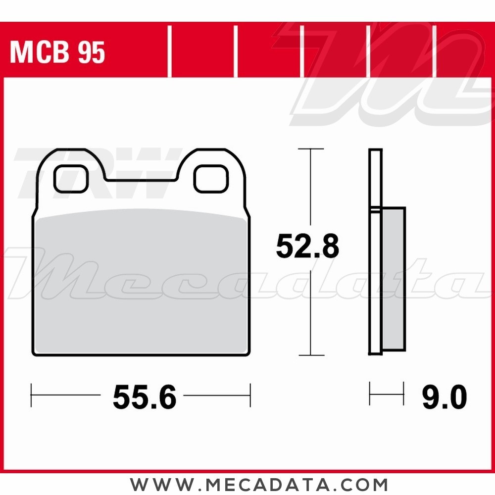 Plaquettes de frein Avant ~ TRW Lucas MCB 95 
