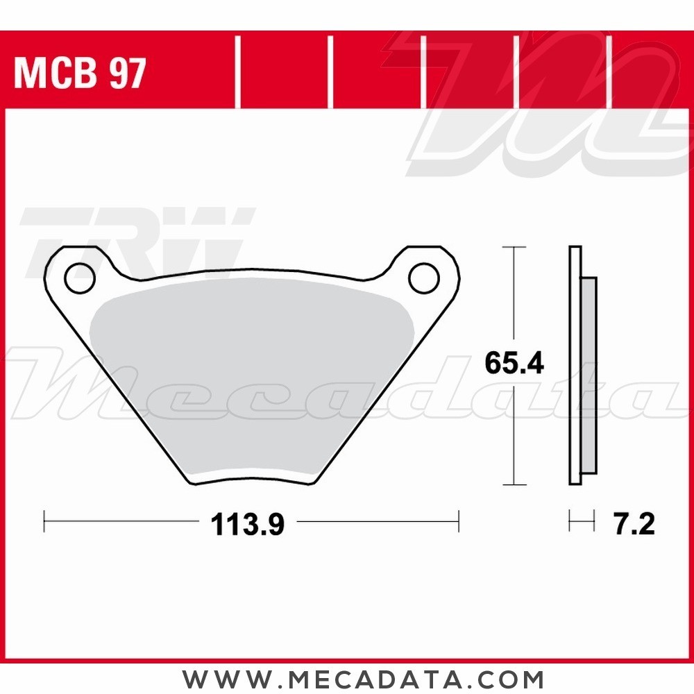 Plaquettes de frein Avant ~ TRW Lucas MCB 97 