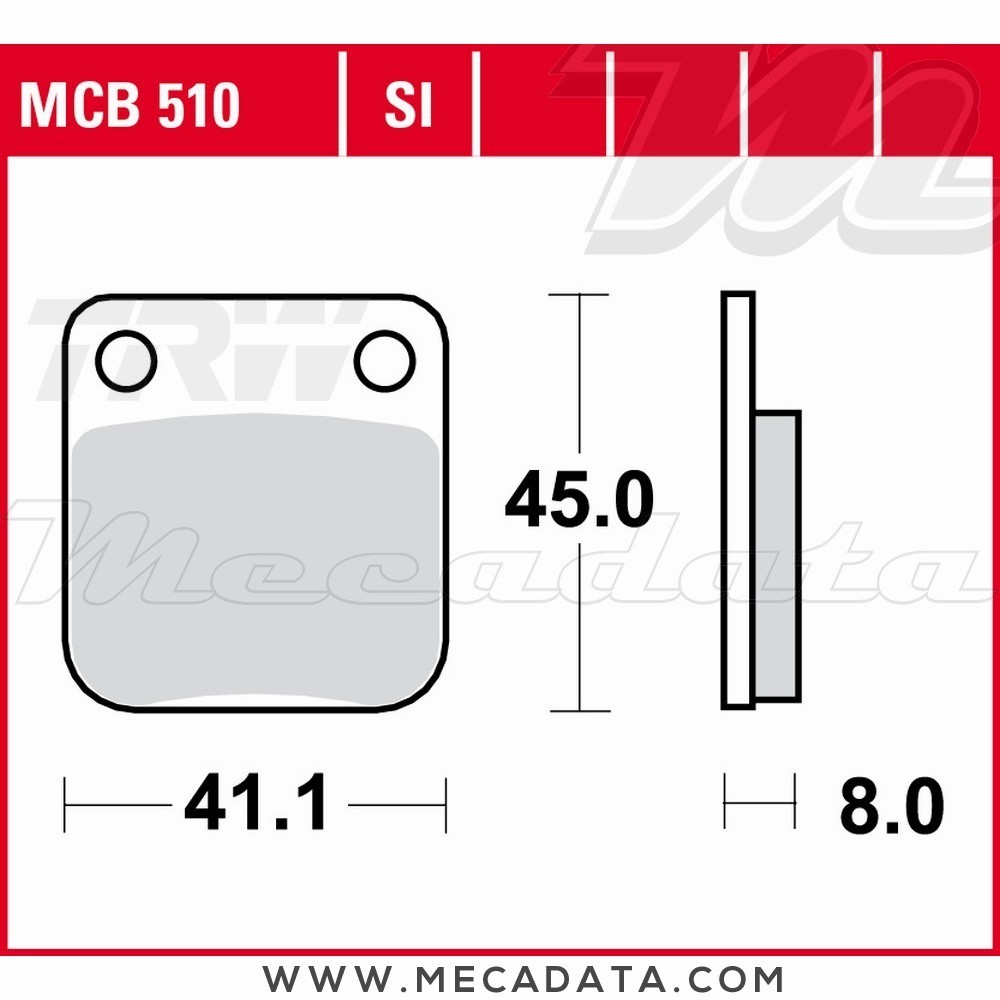 Plaquettes de frein Arrière ~ TRW Lucas MCB 510 