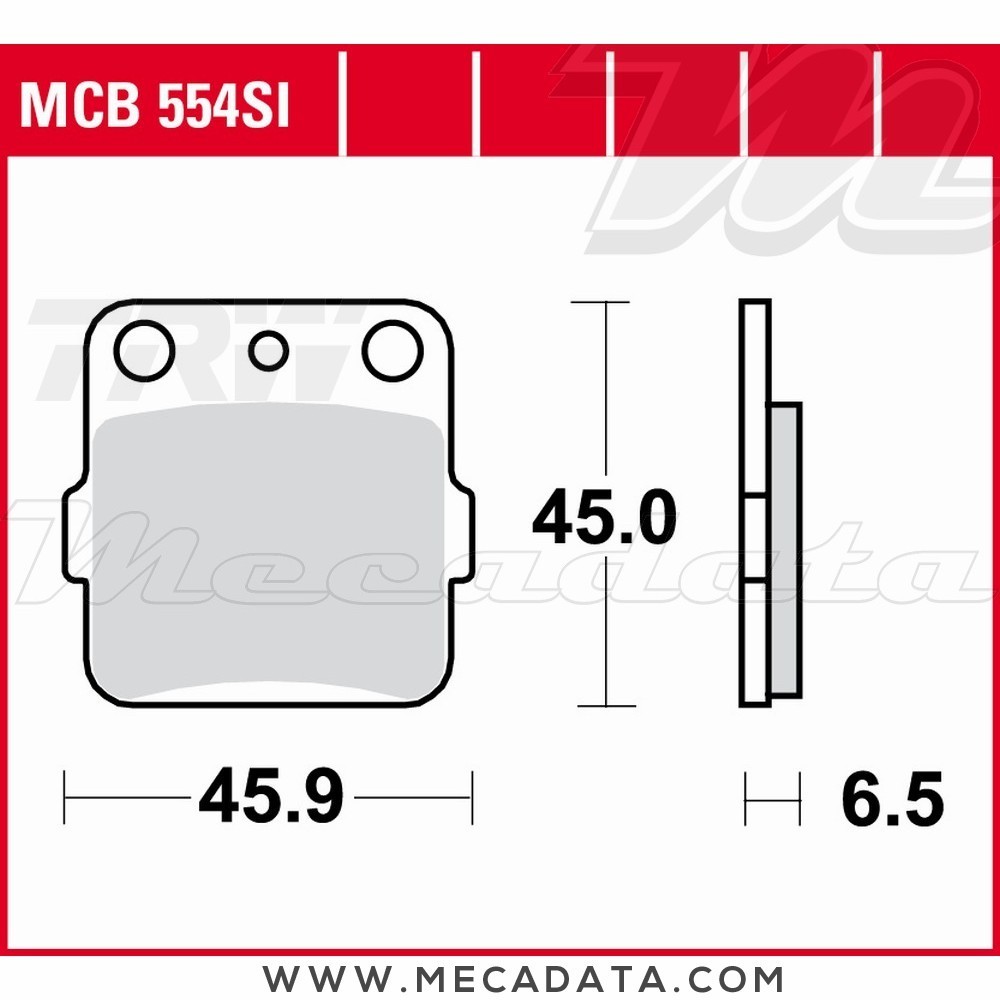Plaquettes de frein Arrière ~ TRW Lucas MCB 554 SI 