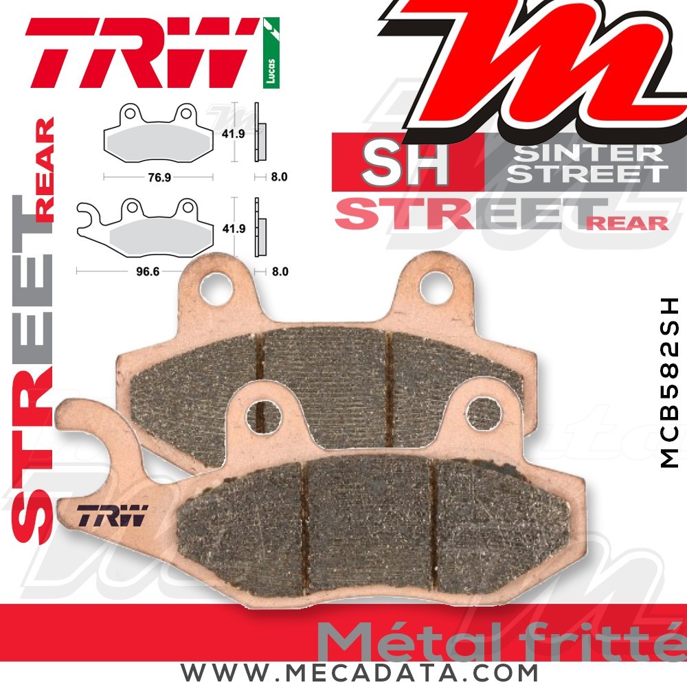 Plaquettes de frein Arrière ~ TRW Lucas MCB 582 SH 