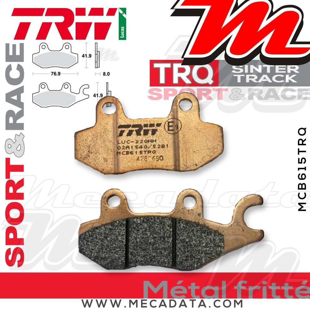 Plaquettes de frein Arrière ~ TRW Lucas MCB 615 TRQ 