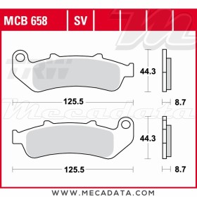 Plaquettes de frein Arrière ~ TRW Lucas MCB 658 SV 