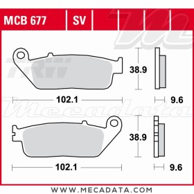 Plaquettes de frein Arrière ~ TRW Lucas MCB 677 