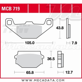 Plaquettes de frein Arrière ~ TRW Lucas MCB 719 