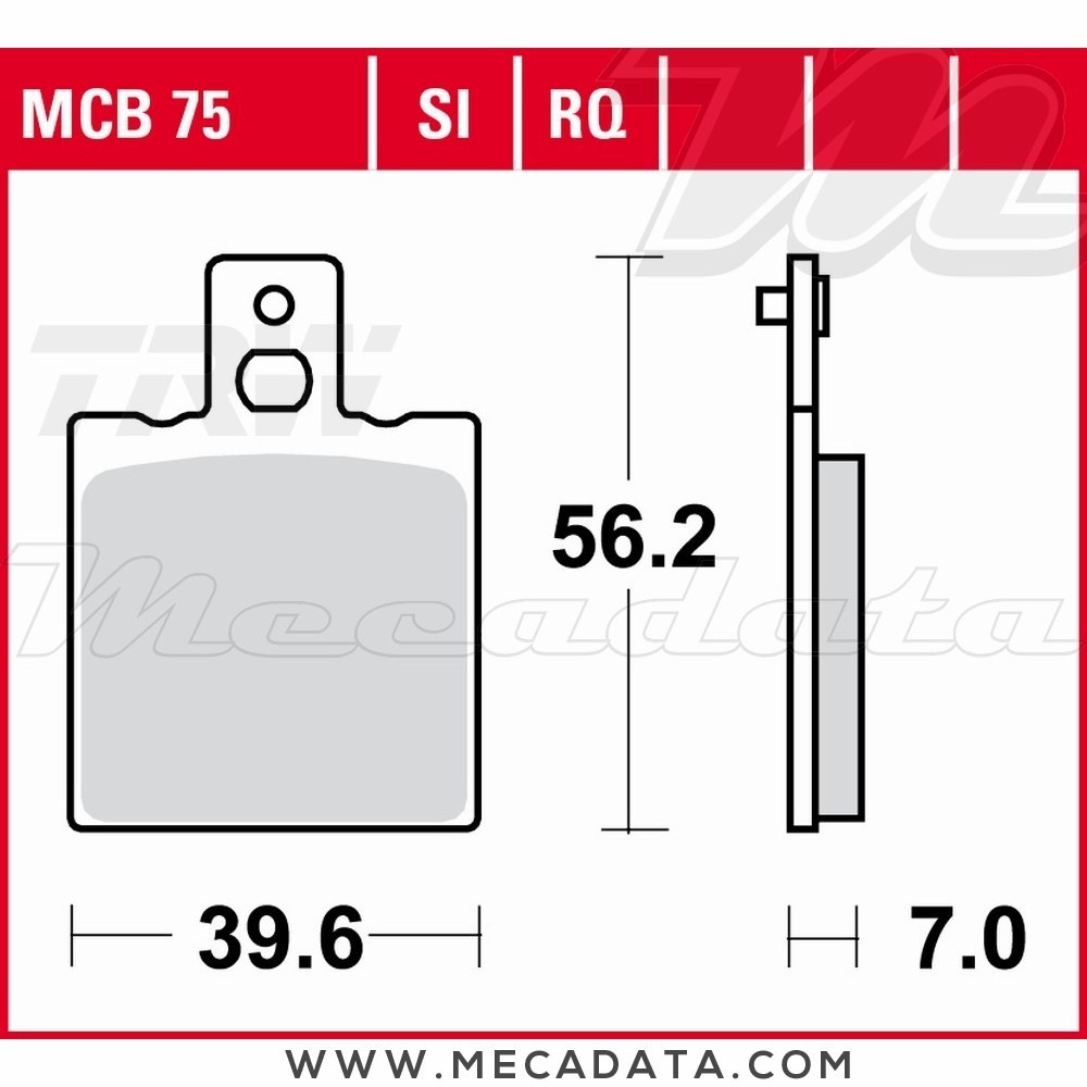 Plaquettes de frein Arrière ~ TRW Lucas MCB 75 