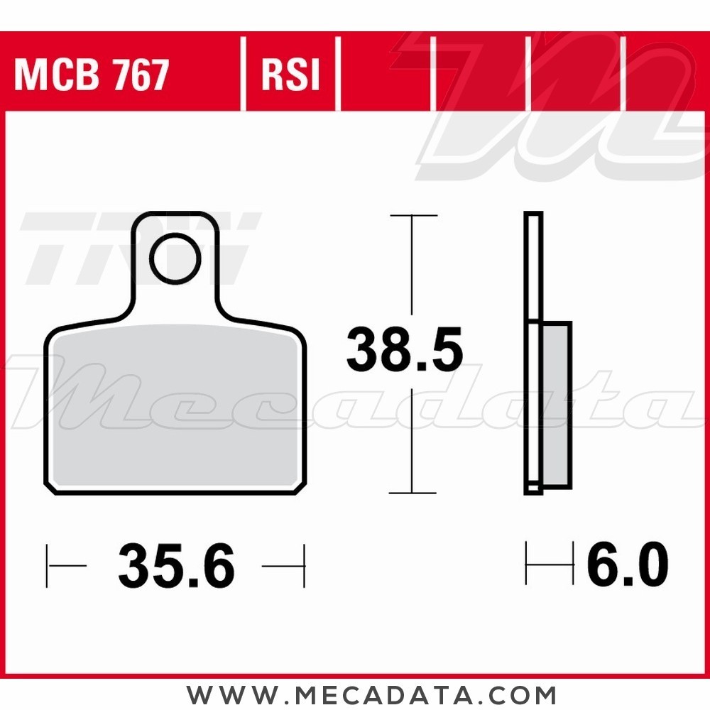Plaquettes de frein Arrière ~ TRW Lucas MCB 767 RSI 