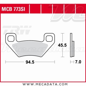 Plaquettes de frein Arrière ~ TRW Lucas MCB 773 SI 